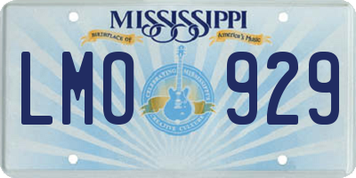 MS license plate LMO929