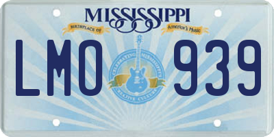 MS license plate LMO939