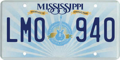 MS license plate LMO940