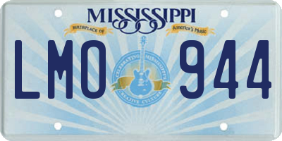 MS license plate LMO944