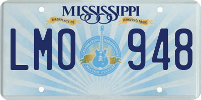 MS license plate LMO948