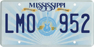 MS license plate LMO952