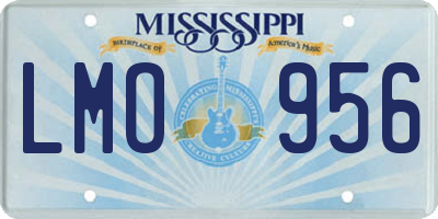 MS license plate LMO956