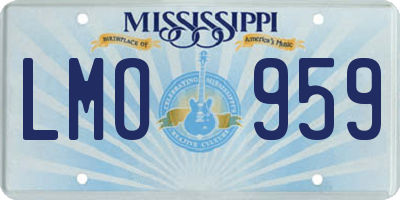 MS license plate LMO959