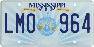 MS license plate LMO964