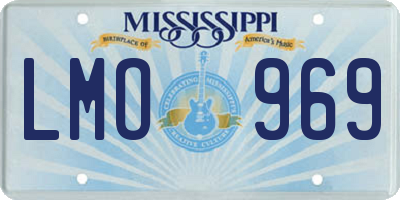 MS license plate LMO969