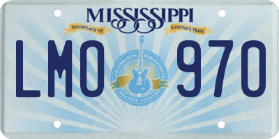 MS license plate LMO970