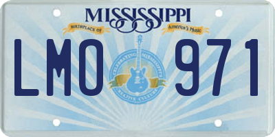 MS license plate LMO971