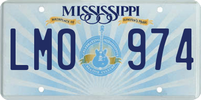 MS license plate LMO974