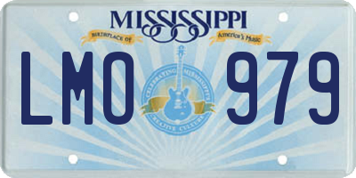 MS license plate LMO979