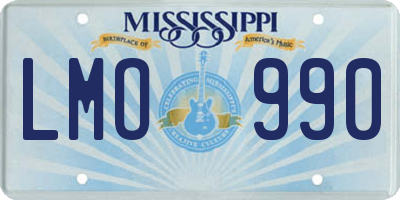 MS license plate LMO990