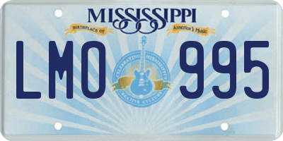 MS license plate LMO995