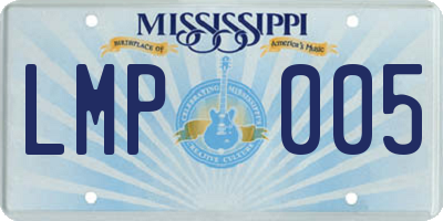 MS license plate LMP005