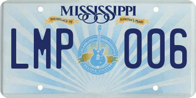MS license plate LMP006