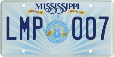 MS license plate LMP007