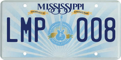 MS license plate LMP008