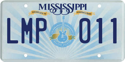 MS license plate LMP011