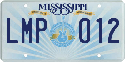 MS license plate LMP012