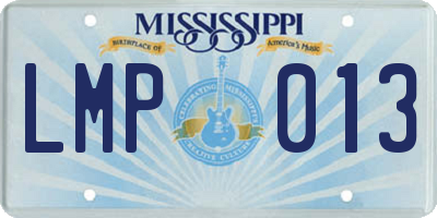 MS license plate LMP013