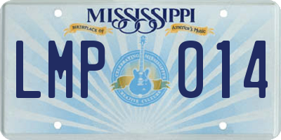 MS license plate LMP014
