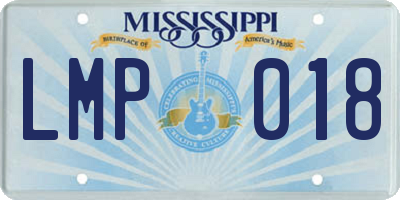 MS license plate LMP018