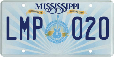 MS license plate LMP020