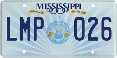 MS license plate LMP026