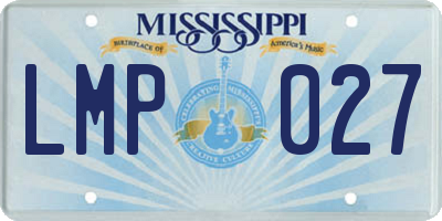 MS license plate LMP027