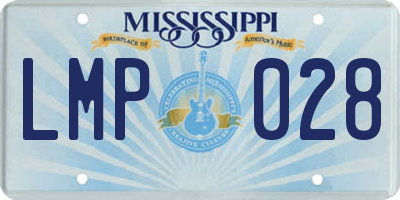MS license plate LMP028