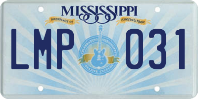 MS license plate LMP031