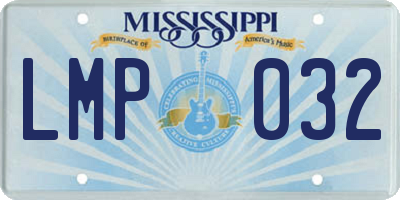 MS license plate LMP032