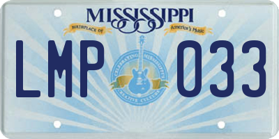 MS license plate LMP033