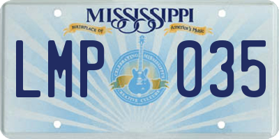 MS license plate LMP035