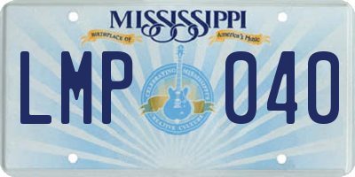 MS license plate LMP040