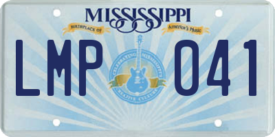 MS license plate LMP041