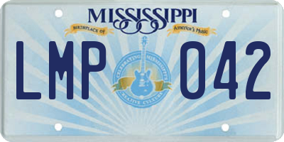 MS license plate LMP042