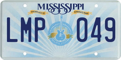 MS license plate LMP049