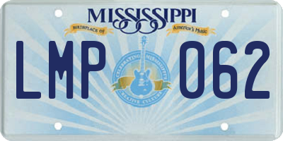 MS license plate LMP062