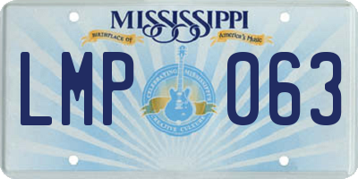 MS license plate LMP063
