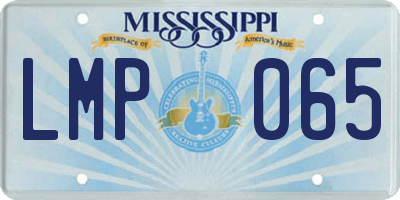 MS license plate LMP065