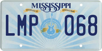MS license plate LMP068