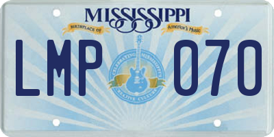 MS license plate LMP070
