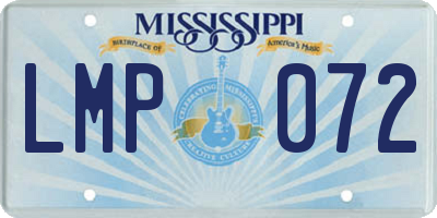 MS license plate LMP072