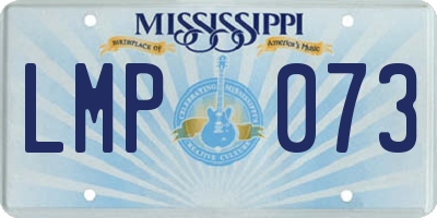 MS license plate LMP073