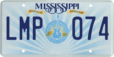 MS license plate LMP074