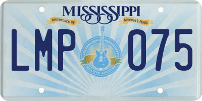 MS license plate LMP075
