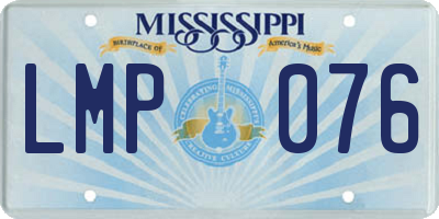 MS license plate LMP076