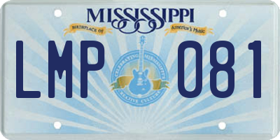 MS license plate LMP081