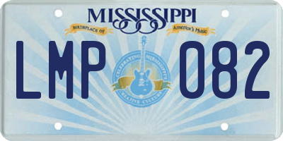 MS license plate LMP082