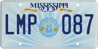 MS license plate LMP087
